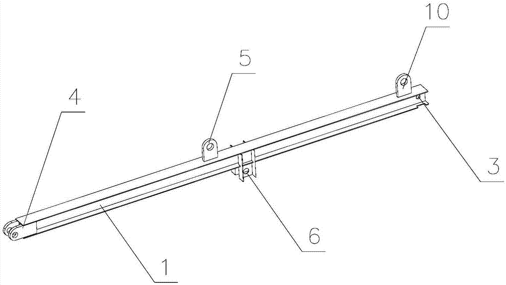 Horizontal balancing device and method for dismounting flue gas turbine bearing box cover