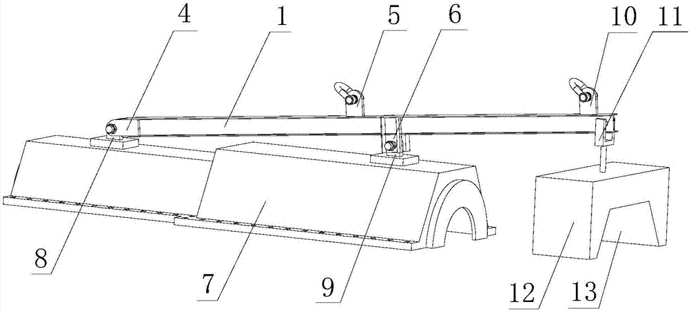 Horizontal balancing device and method for dismounting flue gas turbine bearing box cover