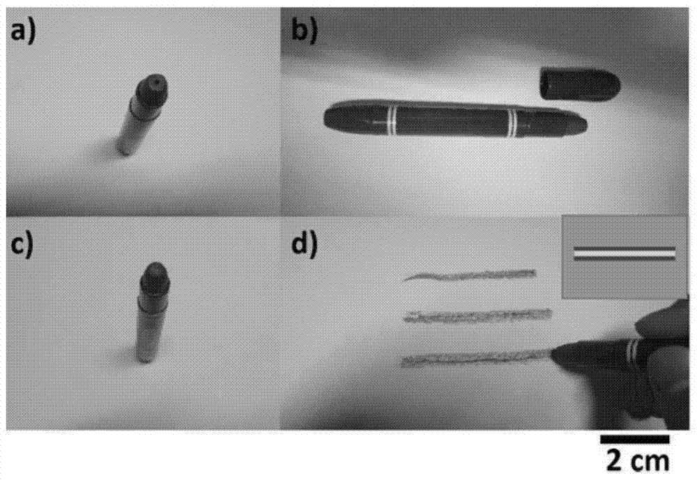 Self-sealing liquid metal pen and method of making the same