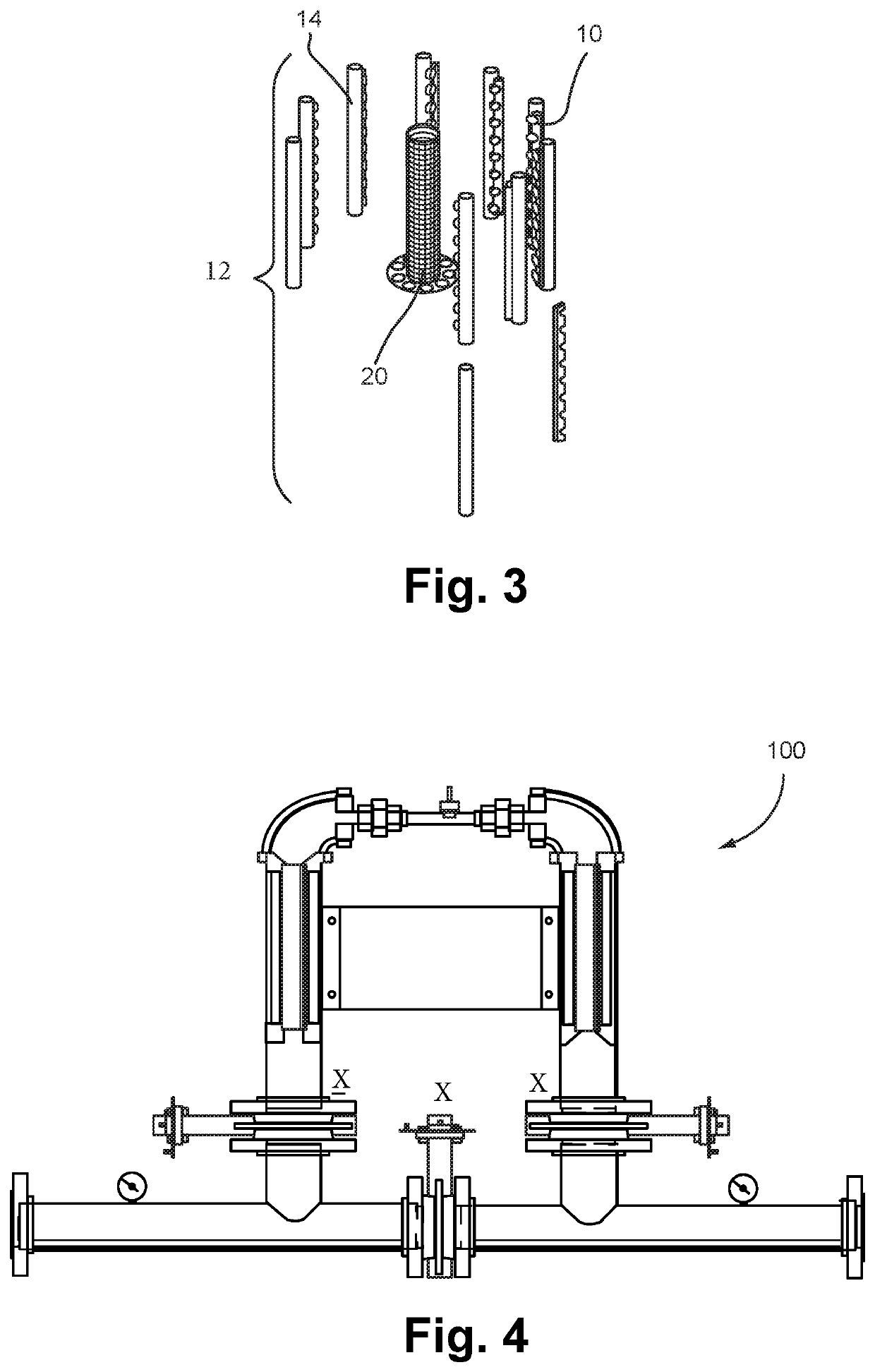 Device for treating water to reduce the size of the water clusters, increase dissolved oxygenation levels, produce free hydrogen atoms, produce