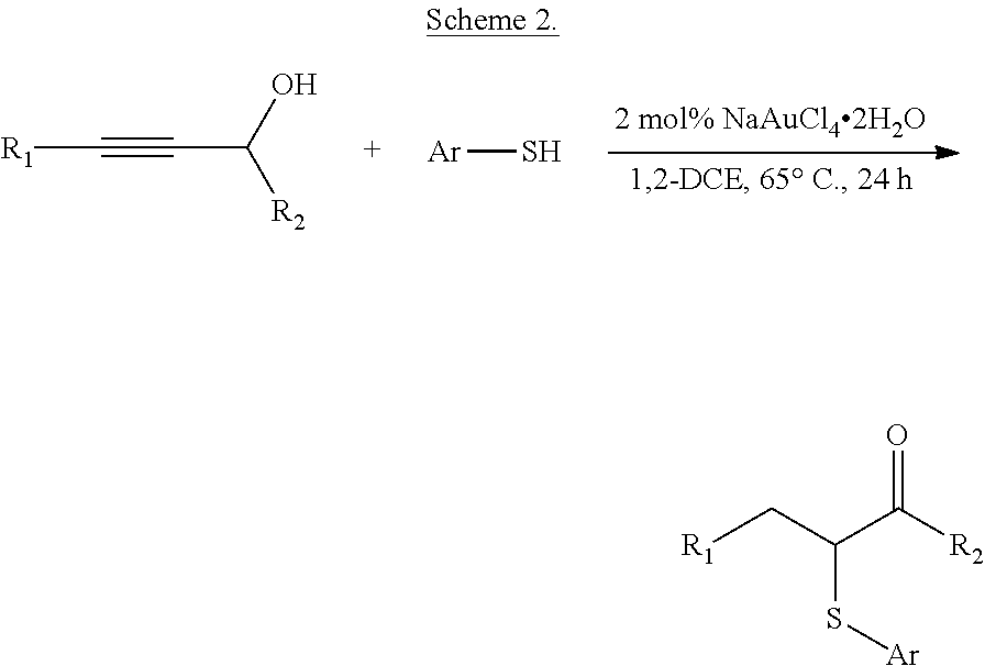 Preparation of [alfa]-sulfenylated carbonyl compounds from propargylic alcohols in one step
