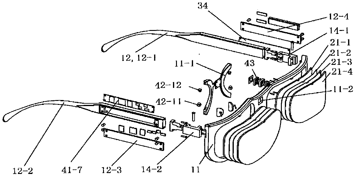 Real-time zooming intelligent glasses based on viewpoint positioning technology