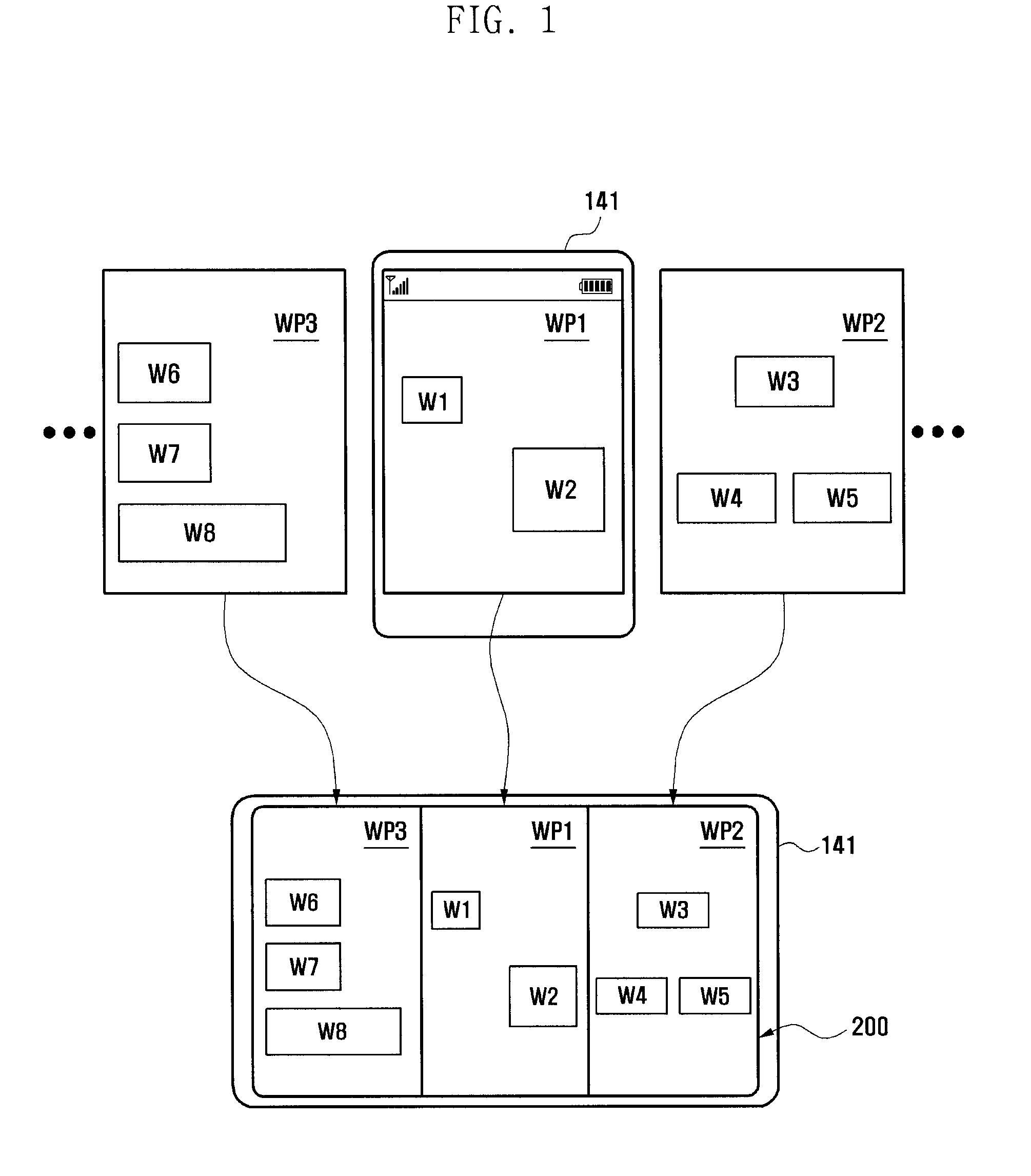 Mobile device and method for editing pages used for a home screen