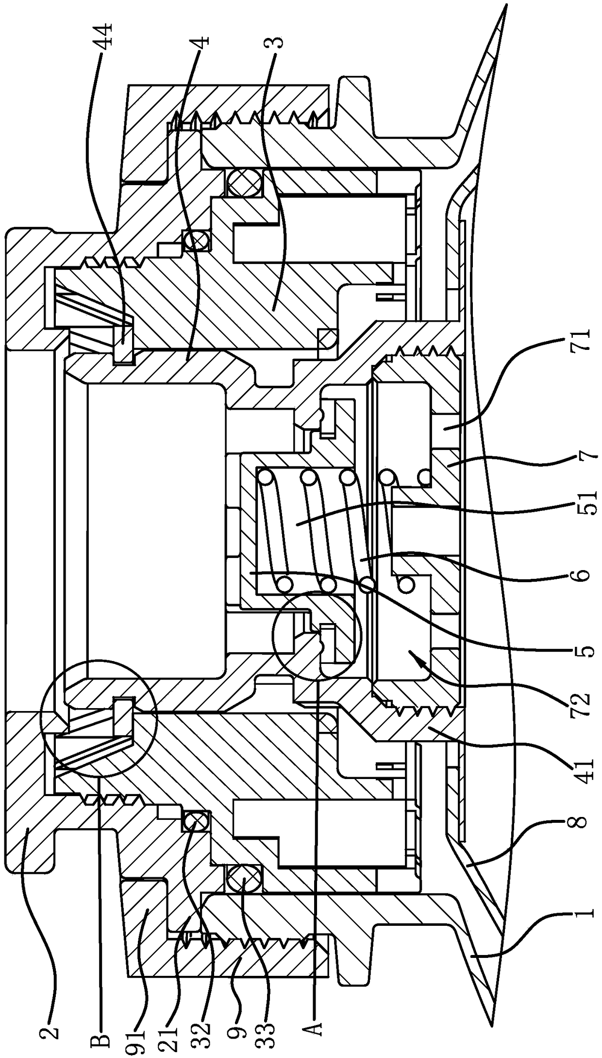 Wine outlet structure of a plastic wine barrel