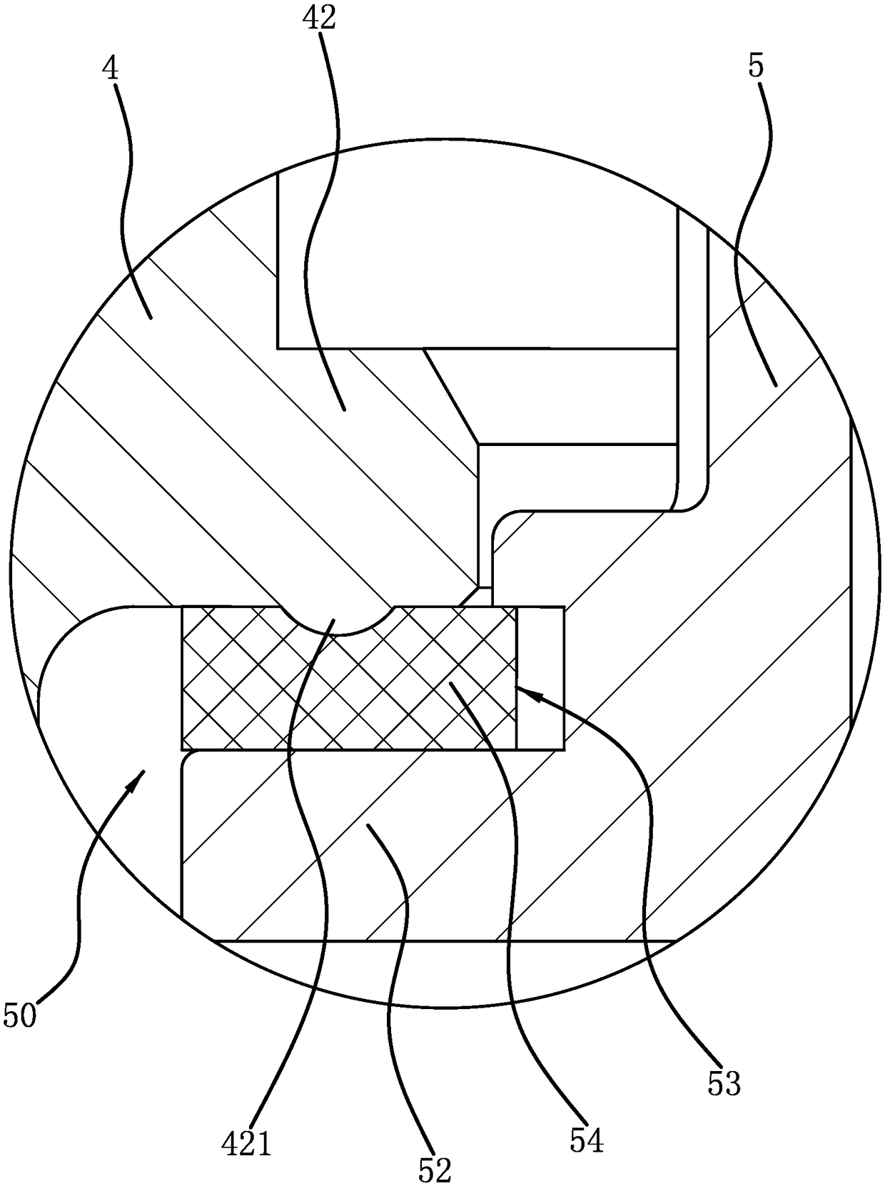 Wine outlet structure of a plastic wine barrel