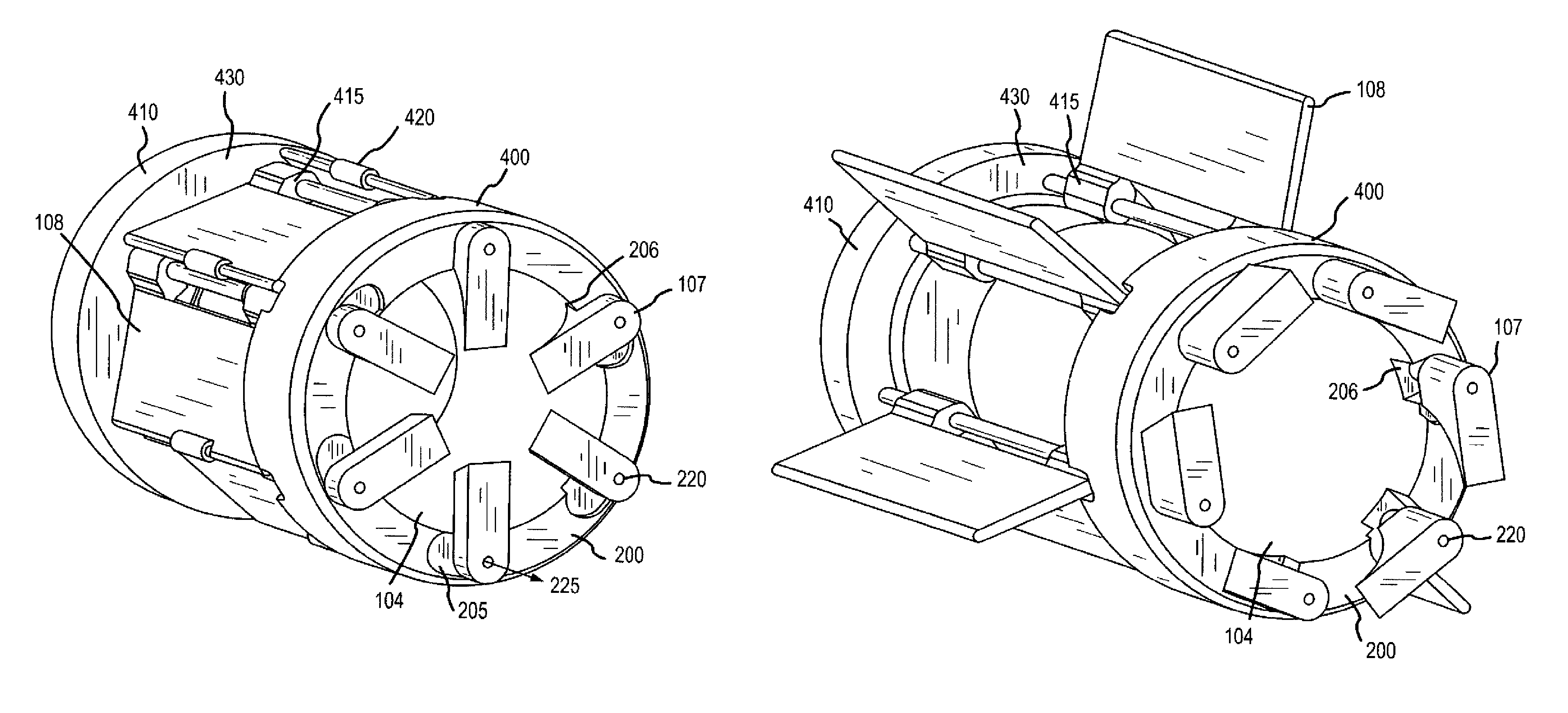Exhaust assembly for missile system, and method