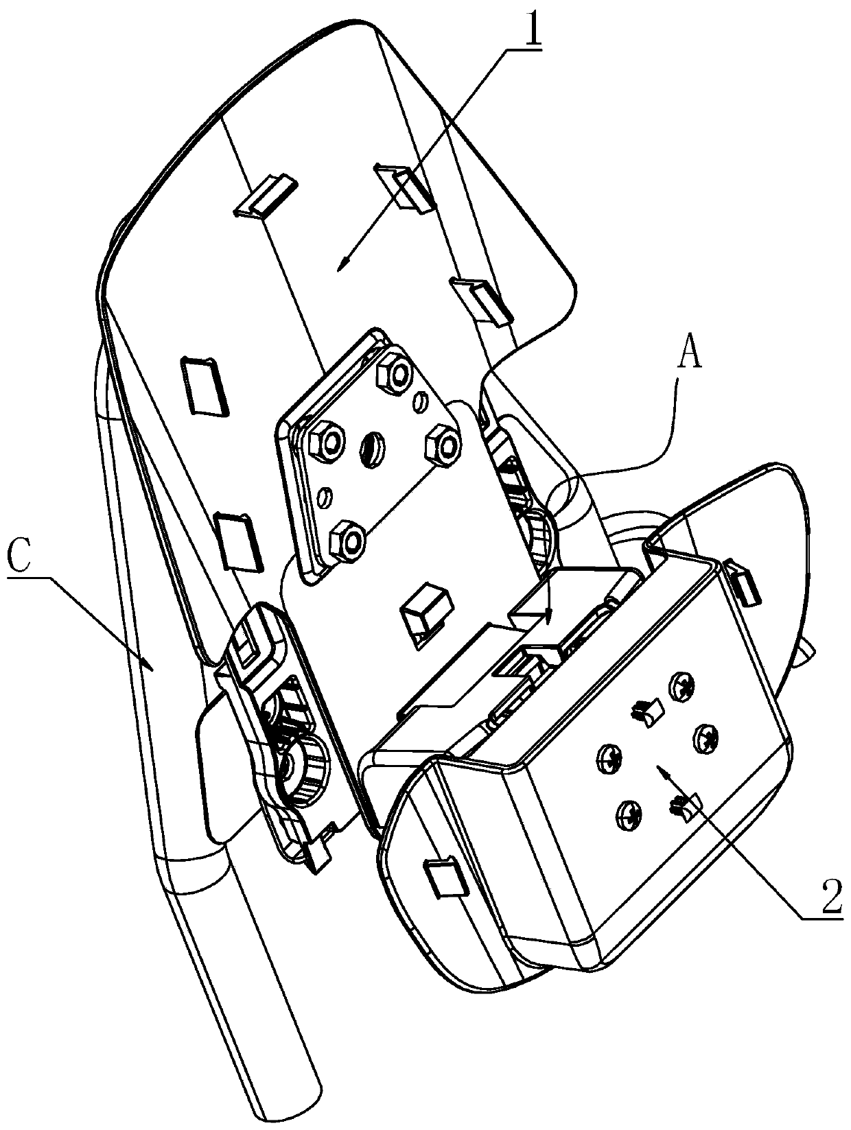 Automobile seat headrest with neck collar