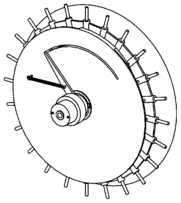 Wheel capable of climbing stairs