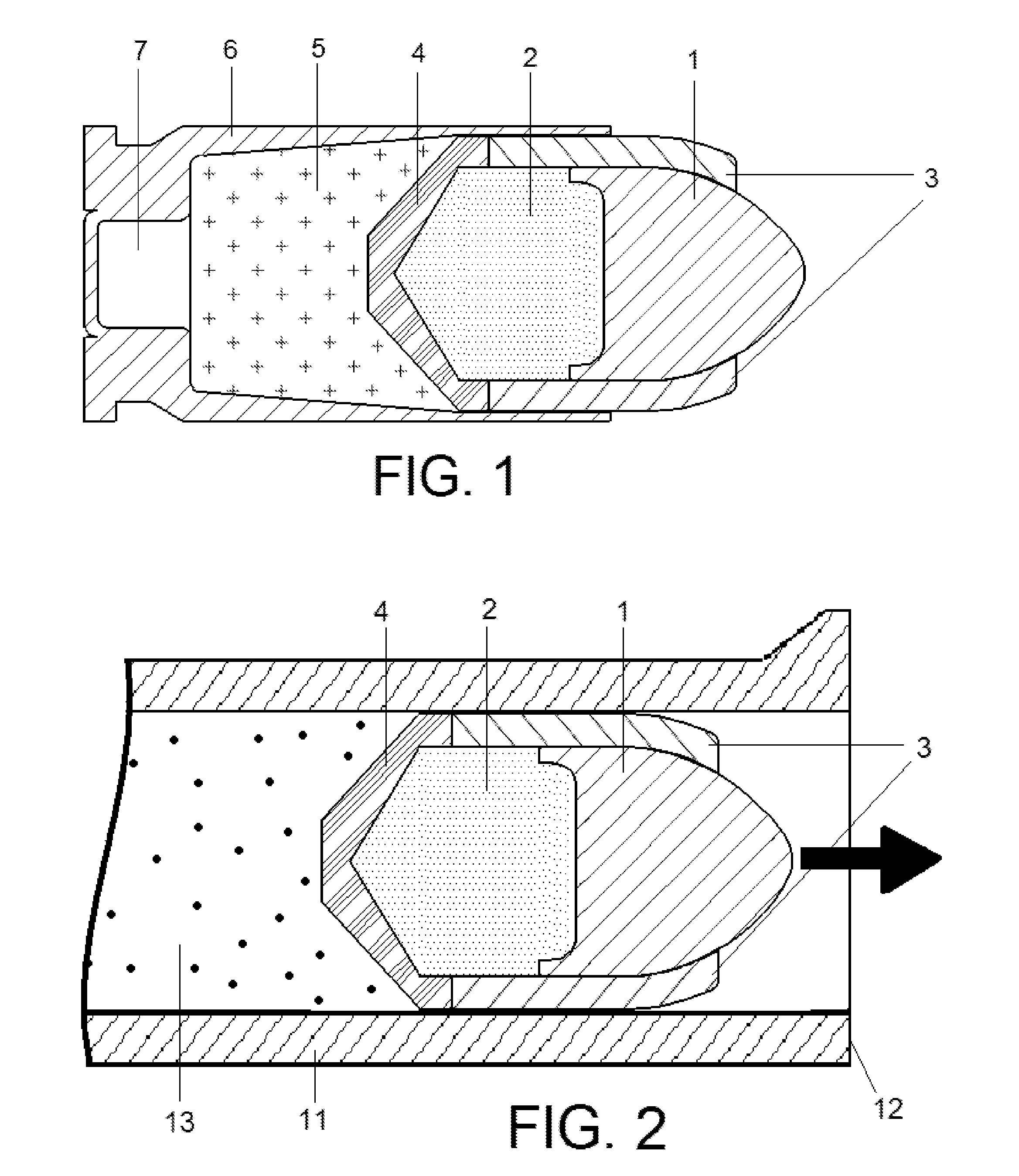 Cartridge for light-weighted projectiles