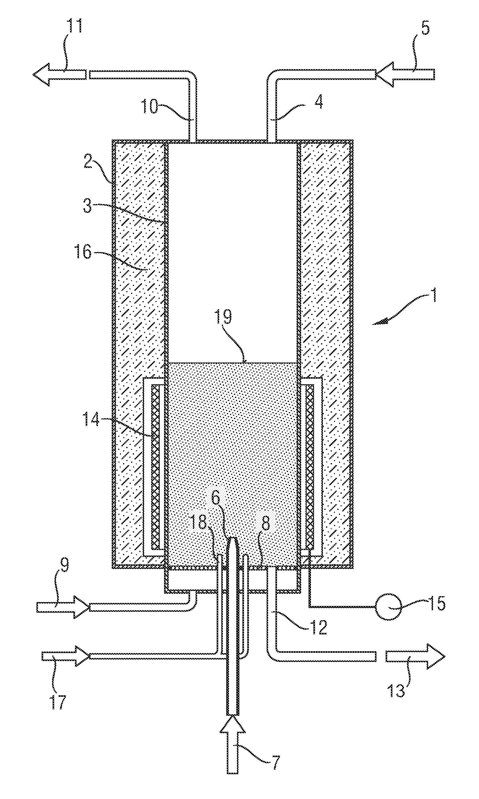 Method and device for producing granulated polycrystalline silicon in a fluidized bed reactor