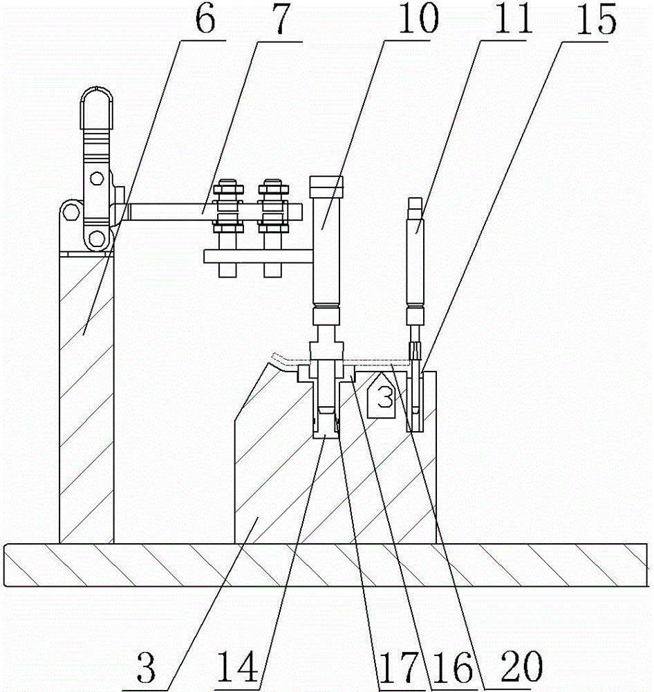 Detection tool for vehicle front control arm bracket