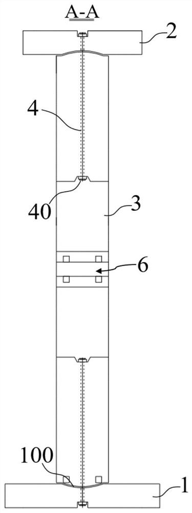 Double-limb thin-wall pier with swing self-resetting function and for rigid-frame bridge