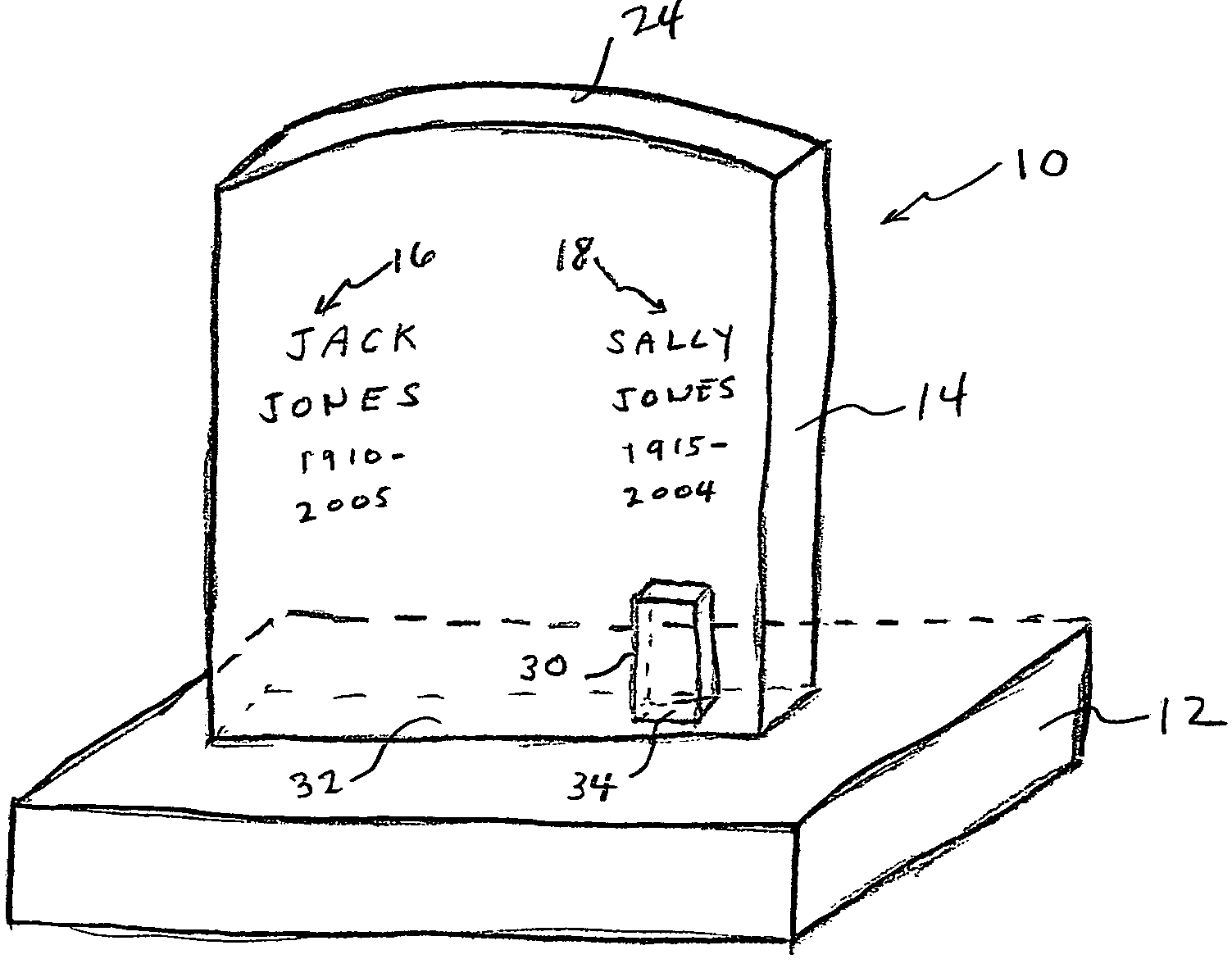 Combined headstone and columbarium
