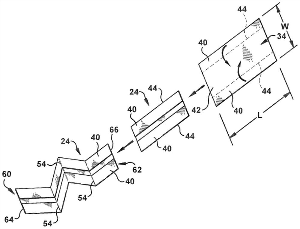 Supply of sheet stock material for a dunnage conversion machine and a method of converting same into a dunnage product