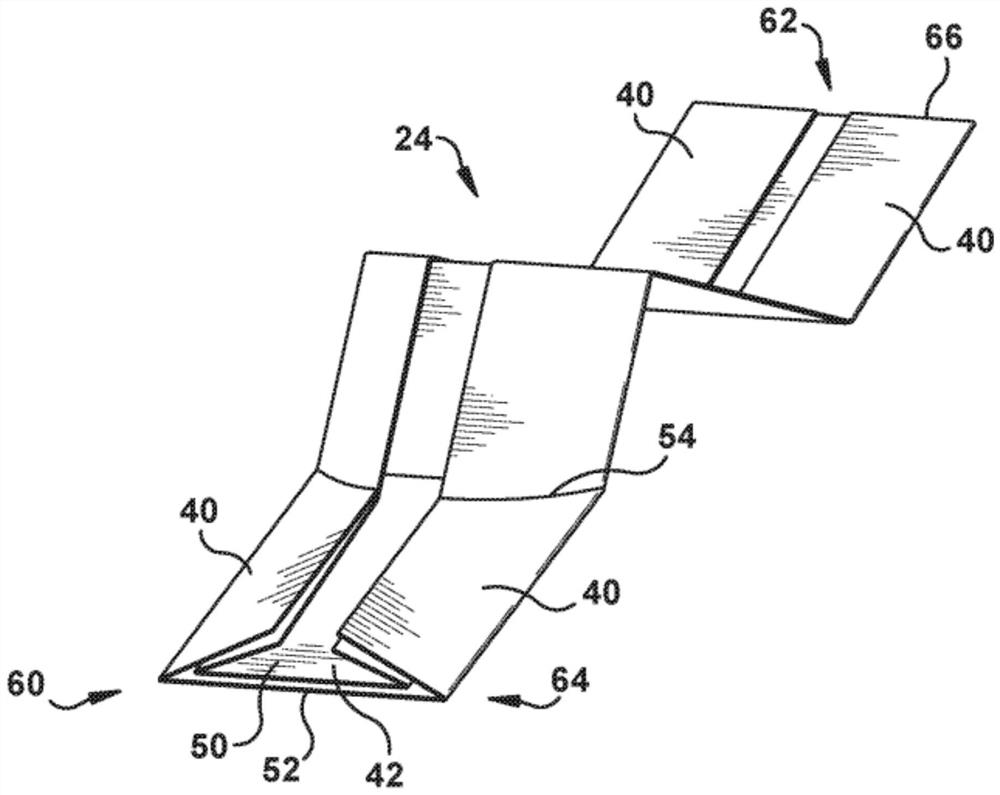 Supply of sheet stock material for a dunnage conversion machine and a method of converting same into a dunnage product