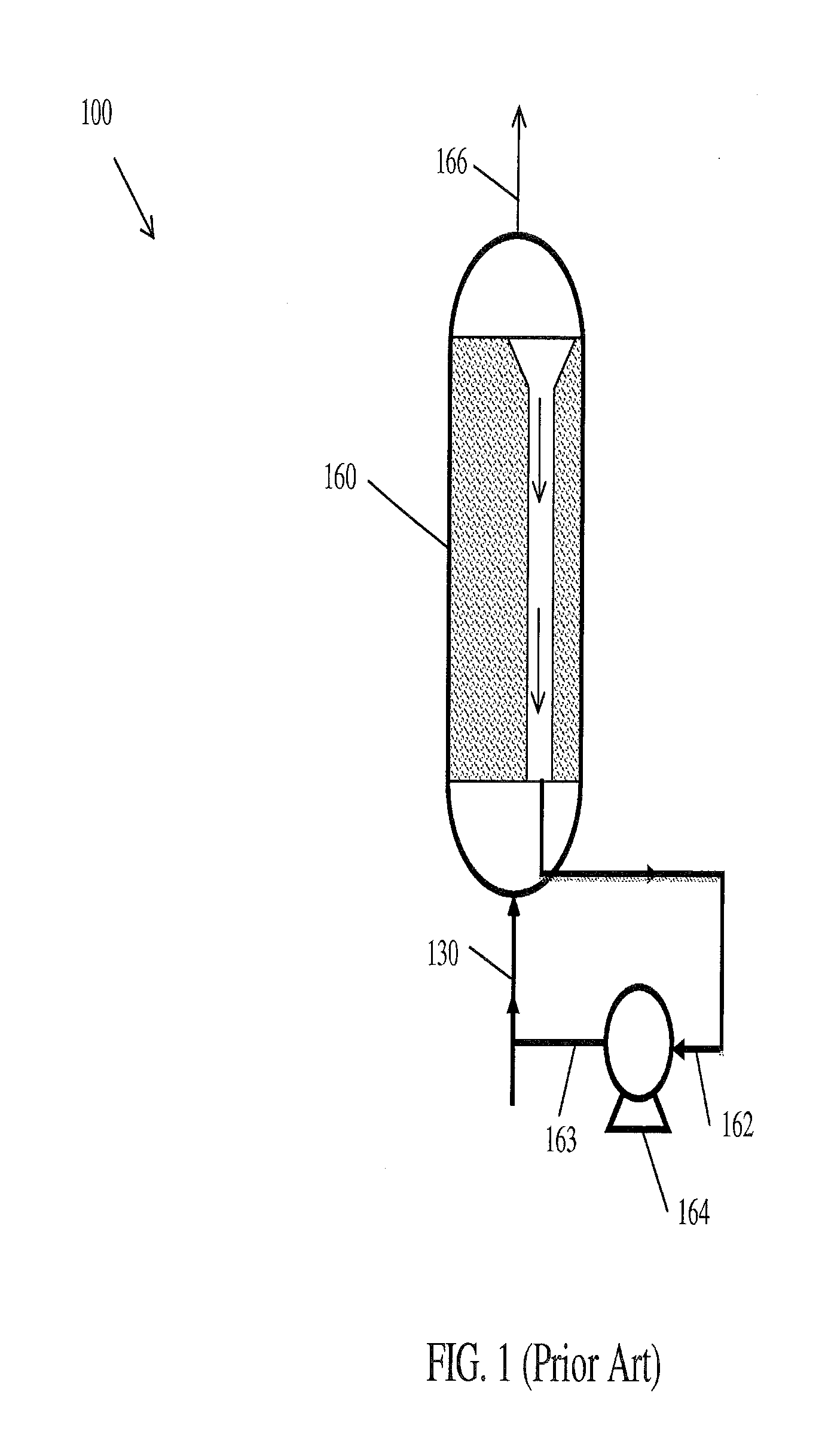 Ebullated-bed process for feedstock containing dissolved hydrogen