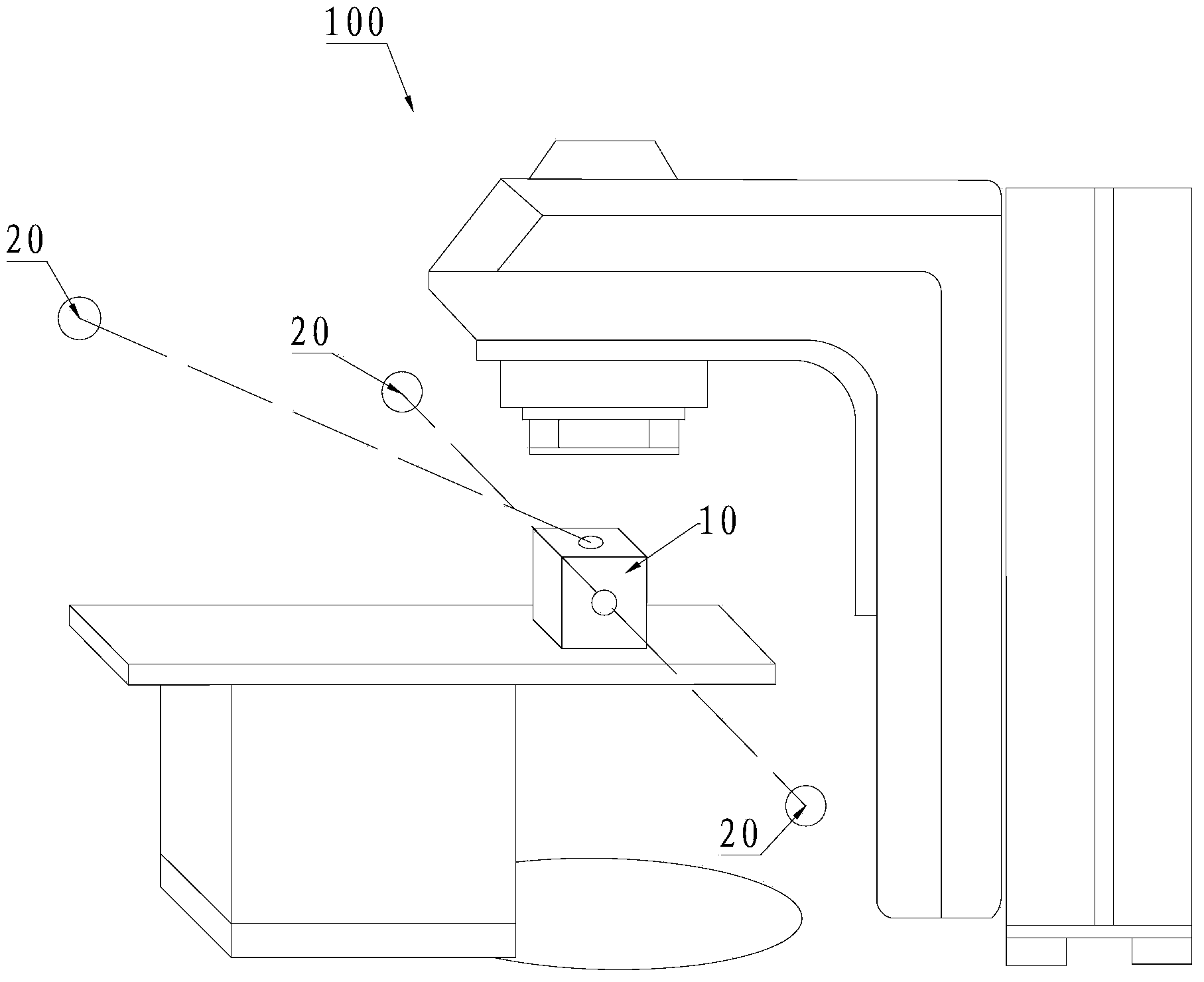 Detection method and system of laser locating system of radiotherapeutic equipment