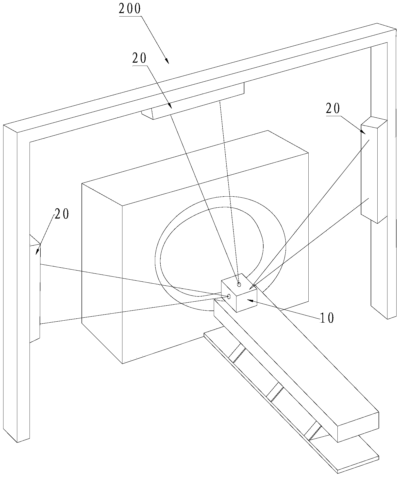Detection method and system of laser locating system of radiotherapeutic equipment