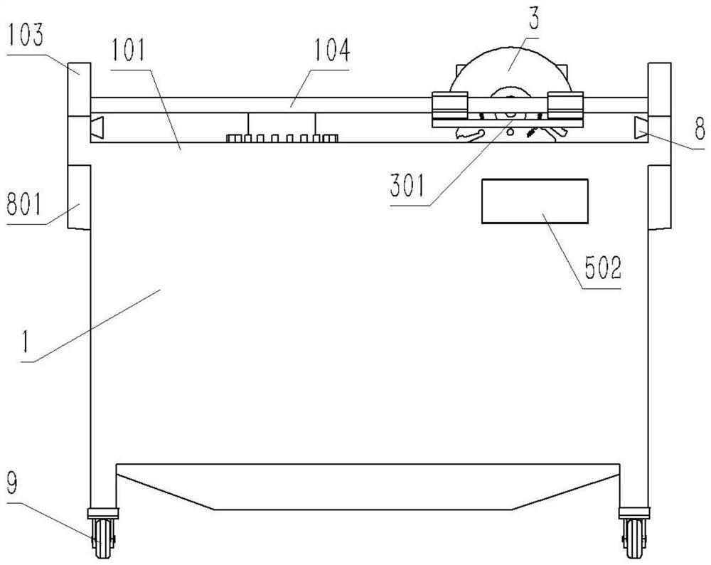 Multi-angle building block cutting and waste crushing device