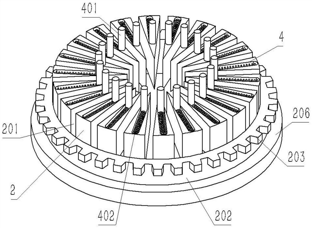 Multi-angle building block cutting and waste crushing device