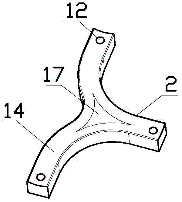 Forming method and composite stamping die for a three-way half-pipe part