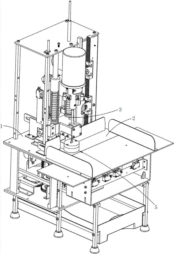 A drilling and pressing riveting binding machine with automatic sharpening function