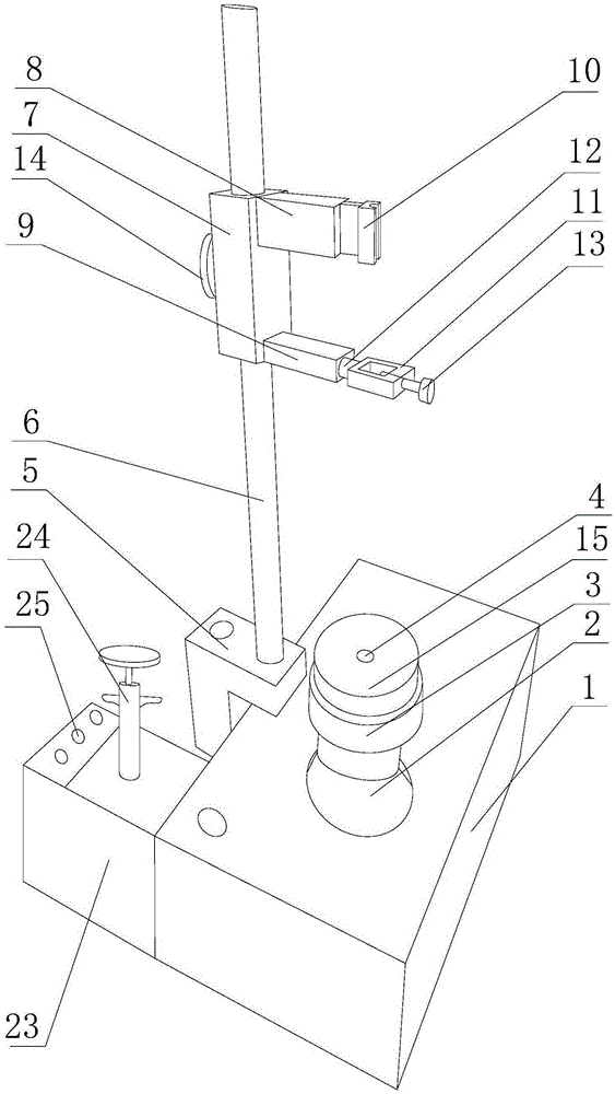 Weld joint easy-to-distinguish detecting device of titanium alloy assembly