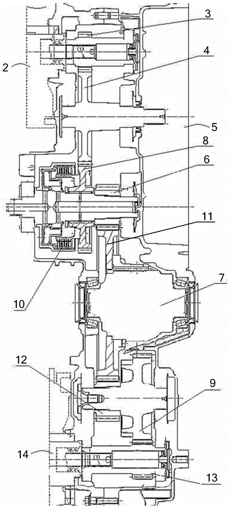 Plug-in four-wheel-drive hybrid vehicle and power transmission system thereof