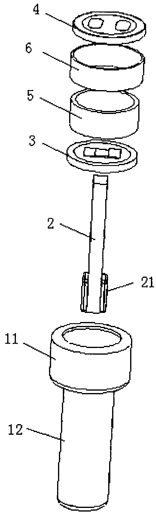 Cylindrical contact-type microphone
