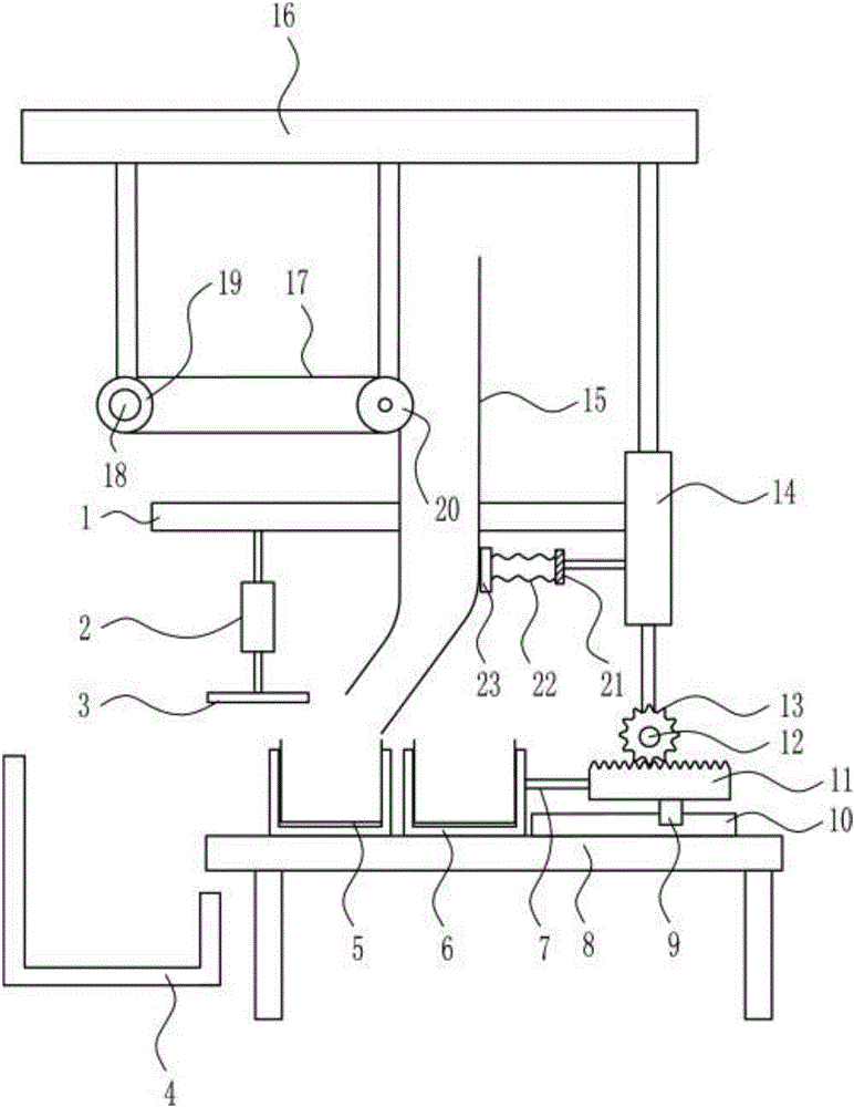 Bread rapid bagging device