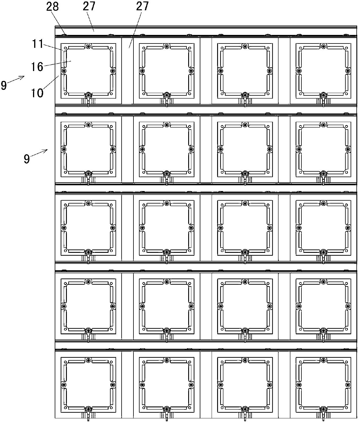 Inhomogeneous field strength plasma waste gas processing apparatus and processing system thereof