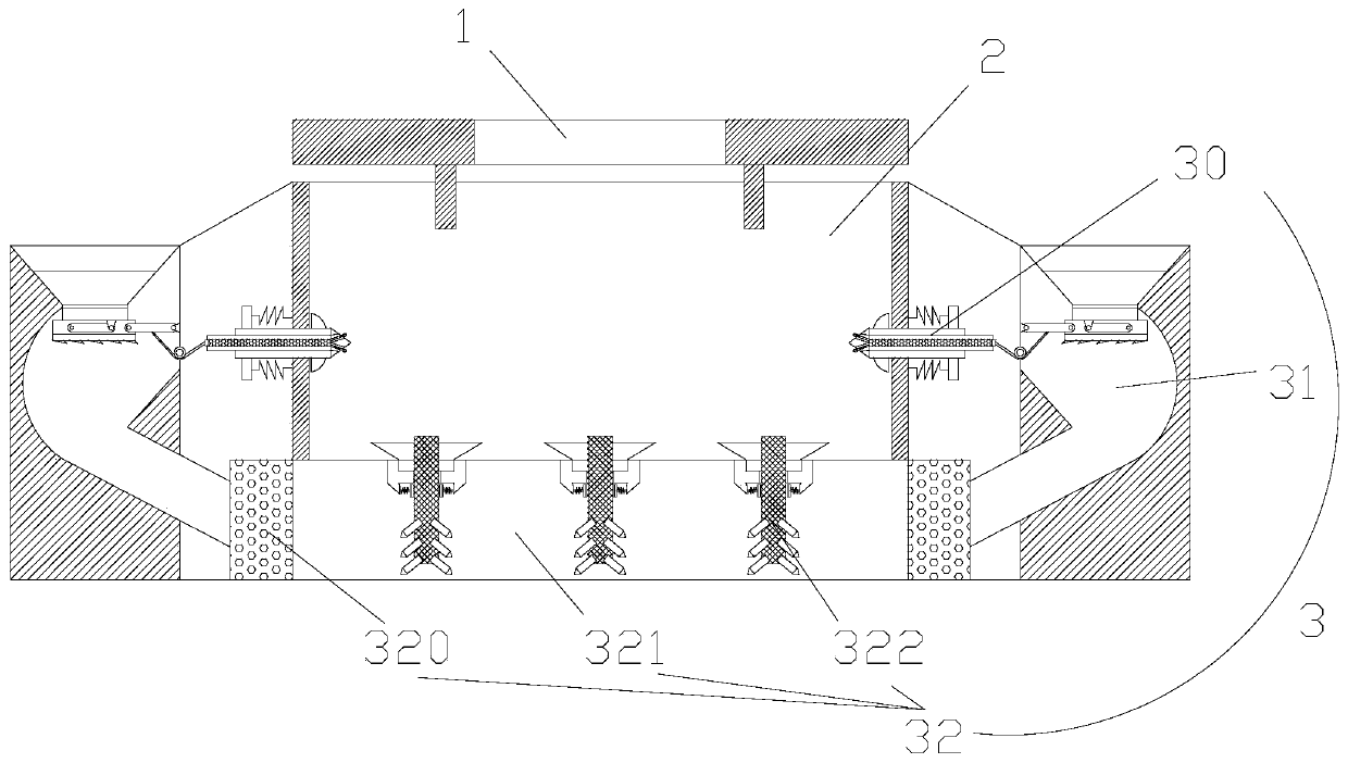 Lawn planting turf bed device directly communicated with impounding water through soil hardness