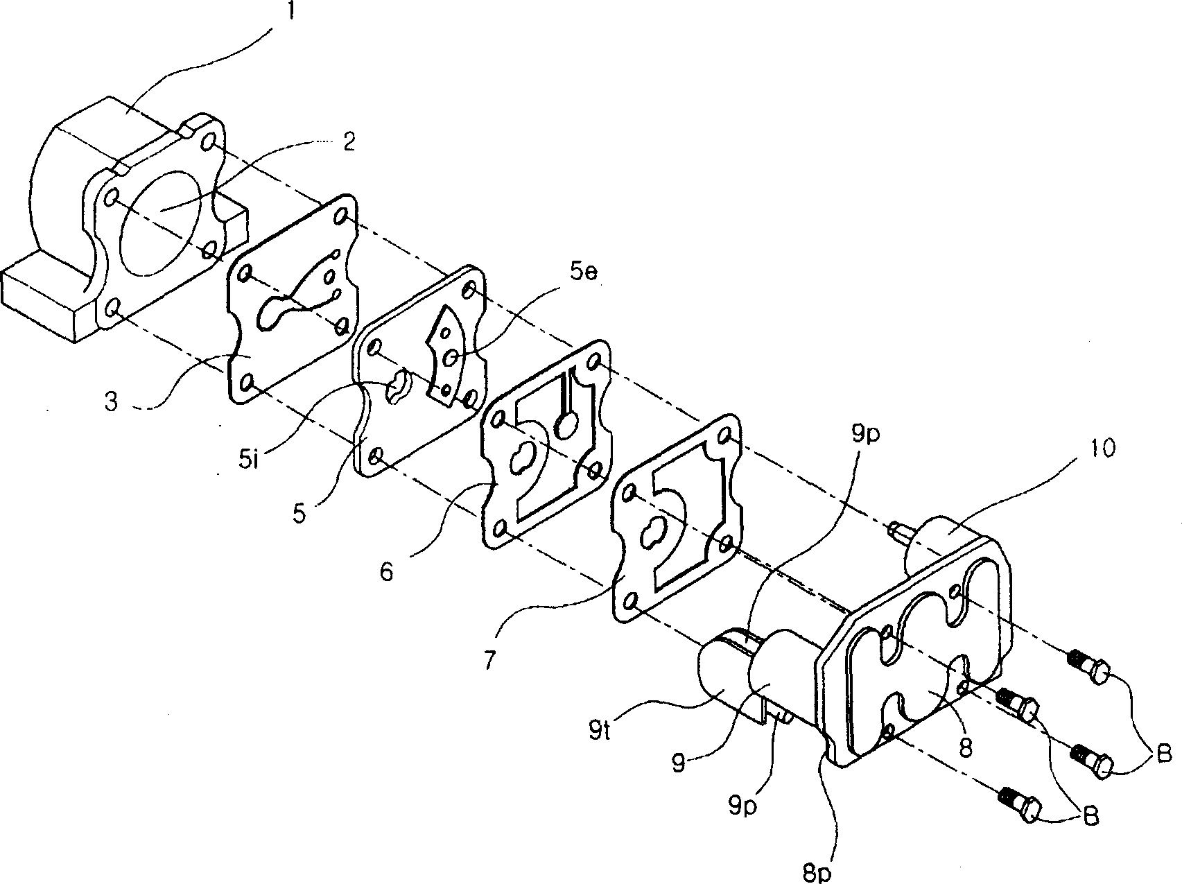 Integrated top cover assembly of hermetic compressor