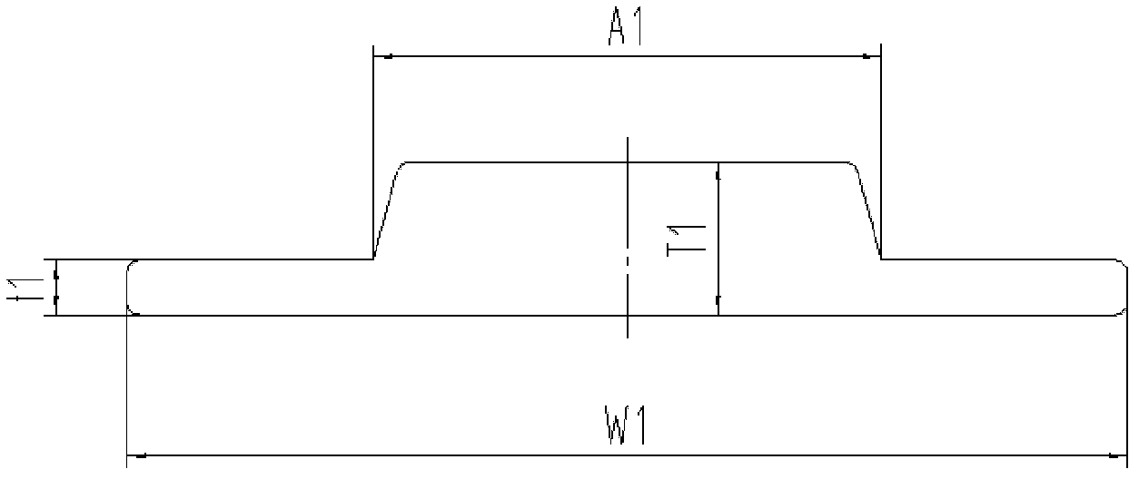 Strip plate section form for machining T-section metal strips