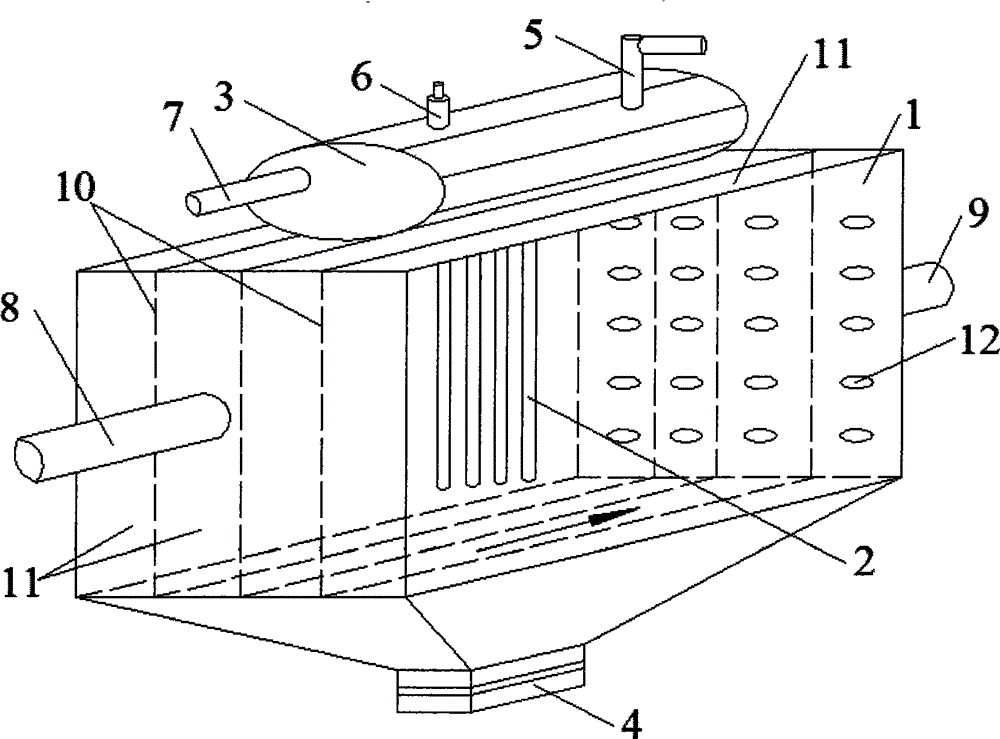 Device and method for removing ash in smoke box of waste heat boiler