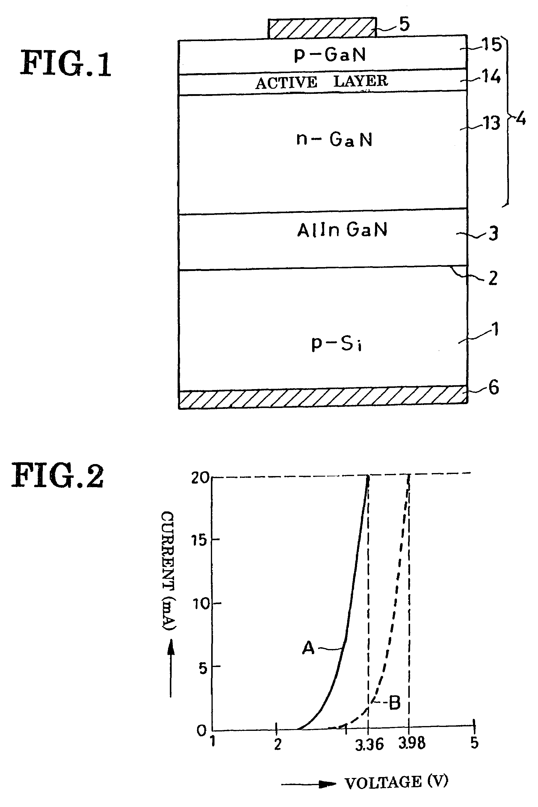 Nitride-based semiconductor device of reduced voltage drop