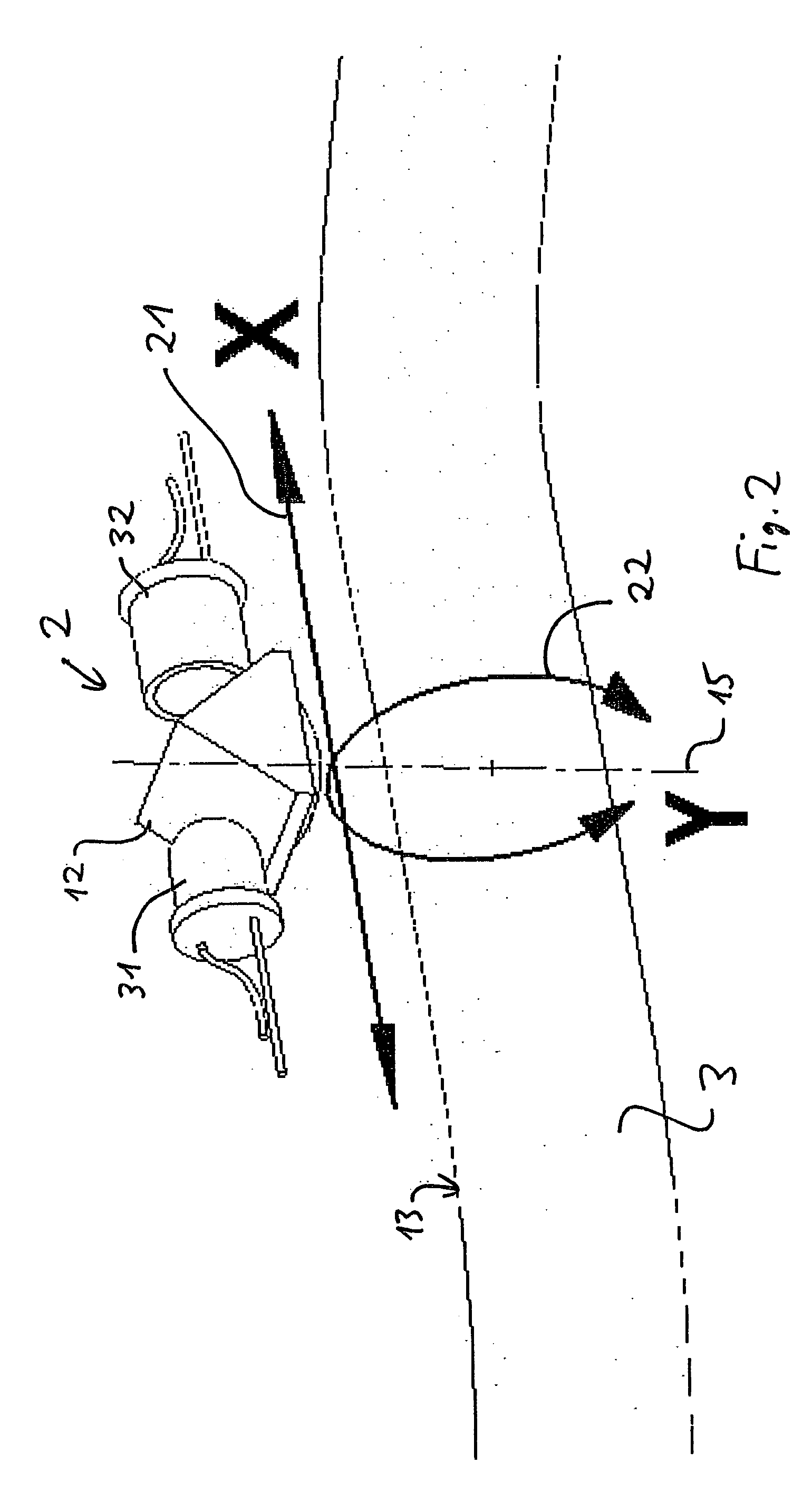 Device for determining the longitudinal and angular position of a rotationally symmetrical apparatus