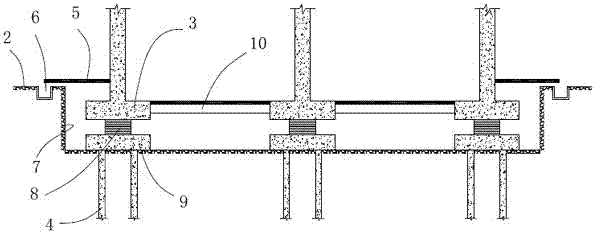 Seismic isolation reinforcement method for existing pile foundation buildings