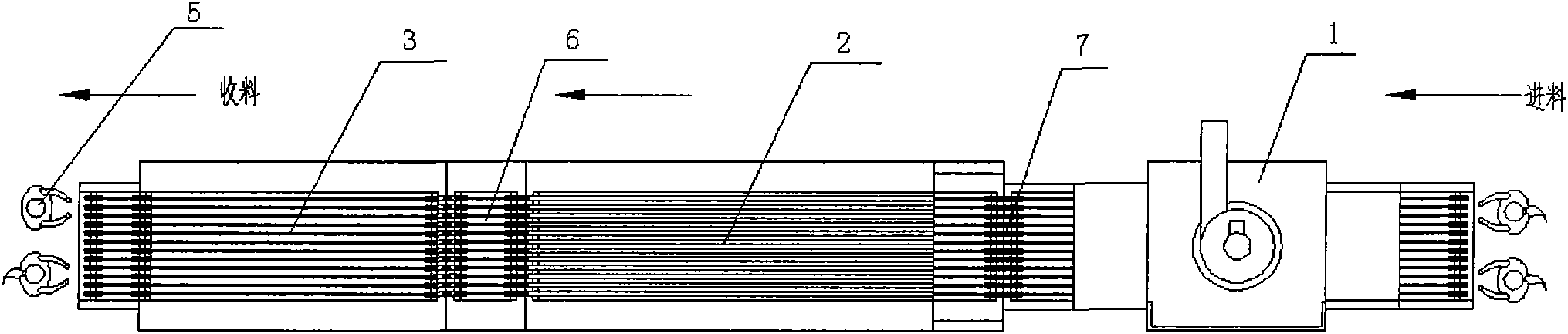 Sand spraying, washing and drying automation integrated device