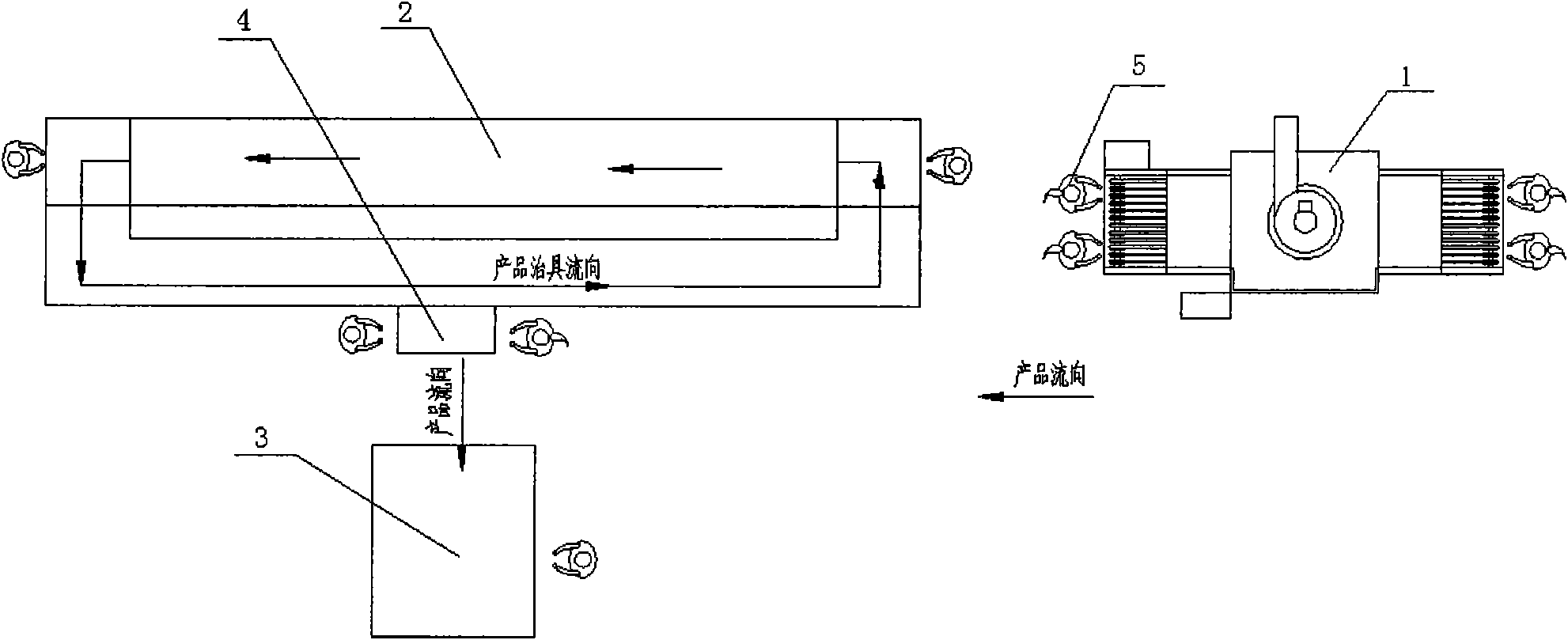 Sand spraying, washing and drying automation integrated device