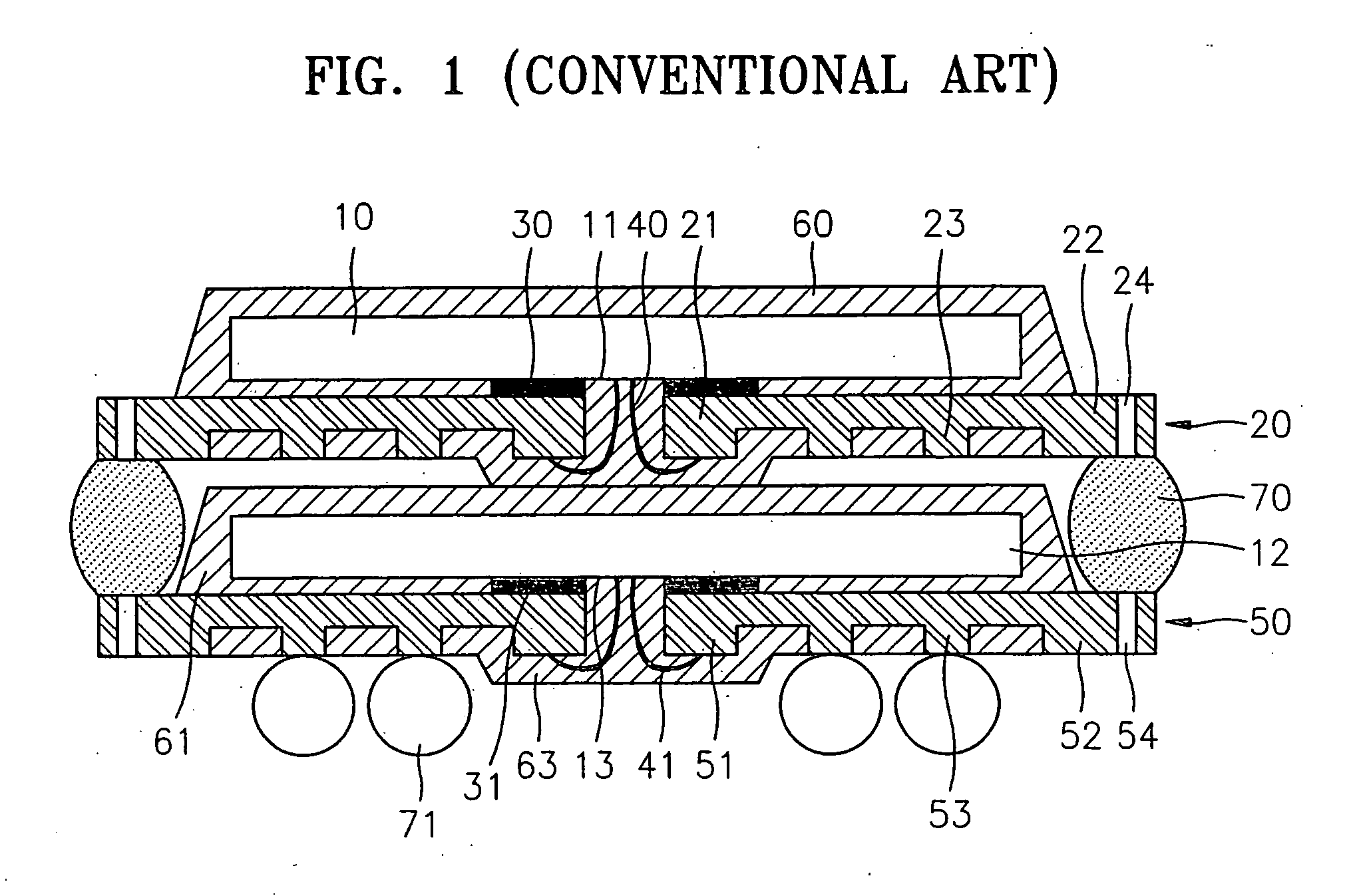 BGA package with stacked semiconductor chips and method of manufacturing the same