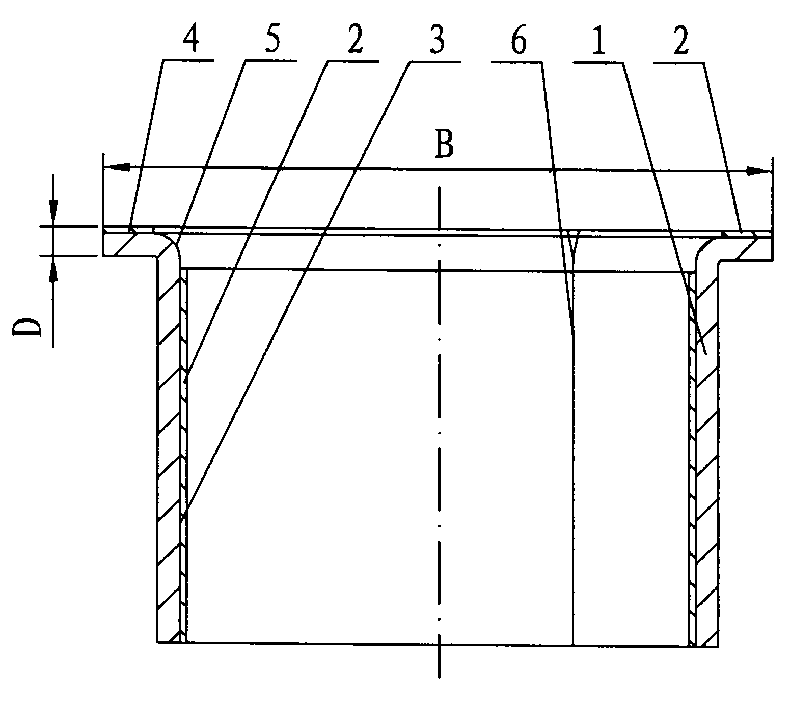 Bimetal liner with flanged flange and manufacturing method of bimetal liner