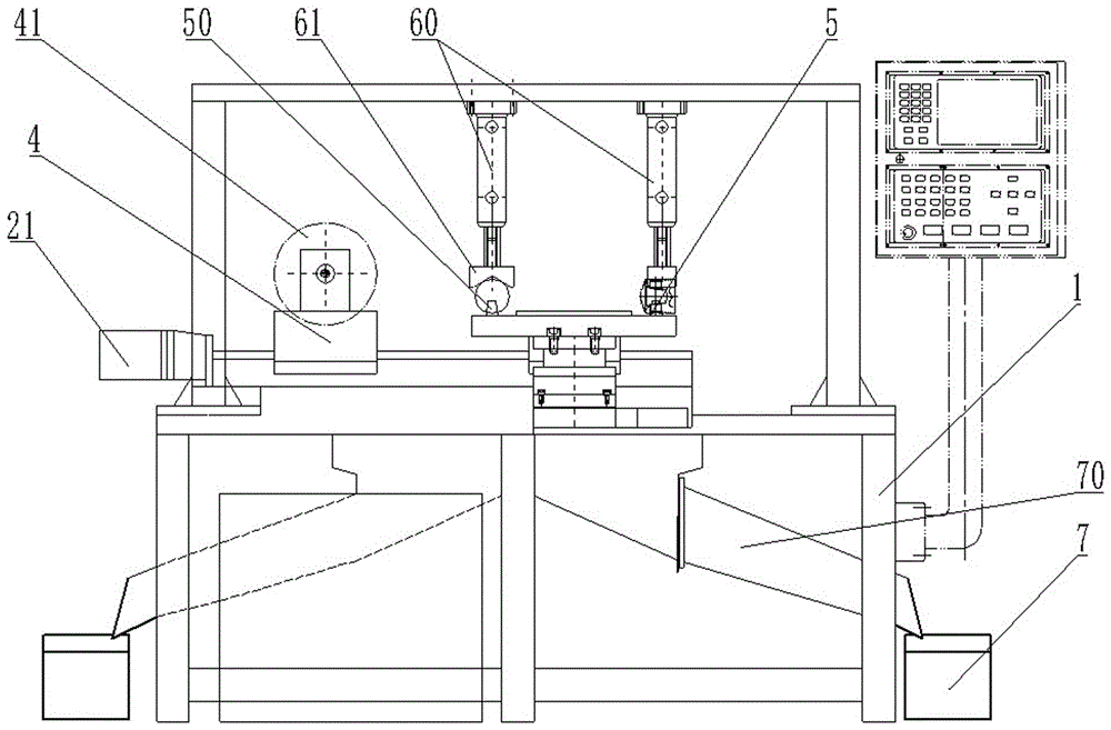 Continuous automatic sawing method for piston blank pouring riser