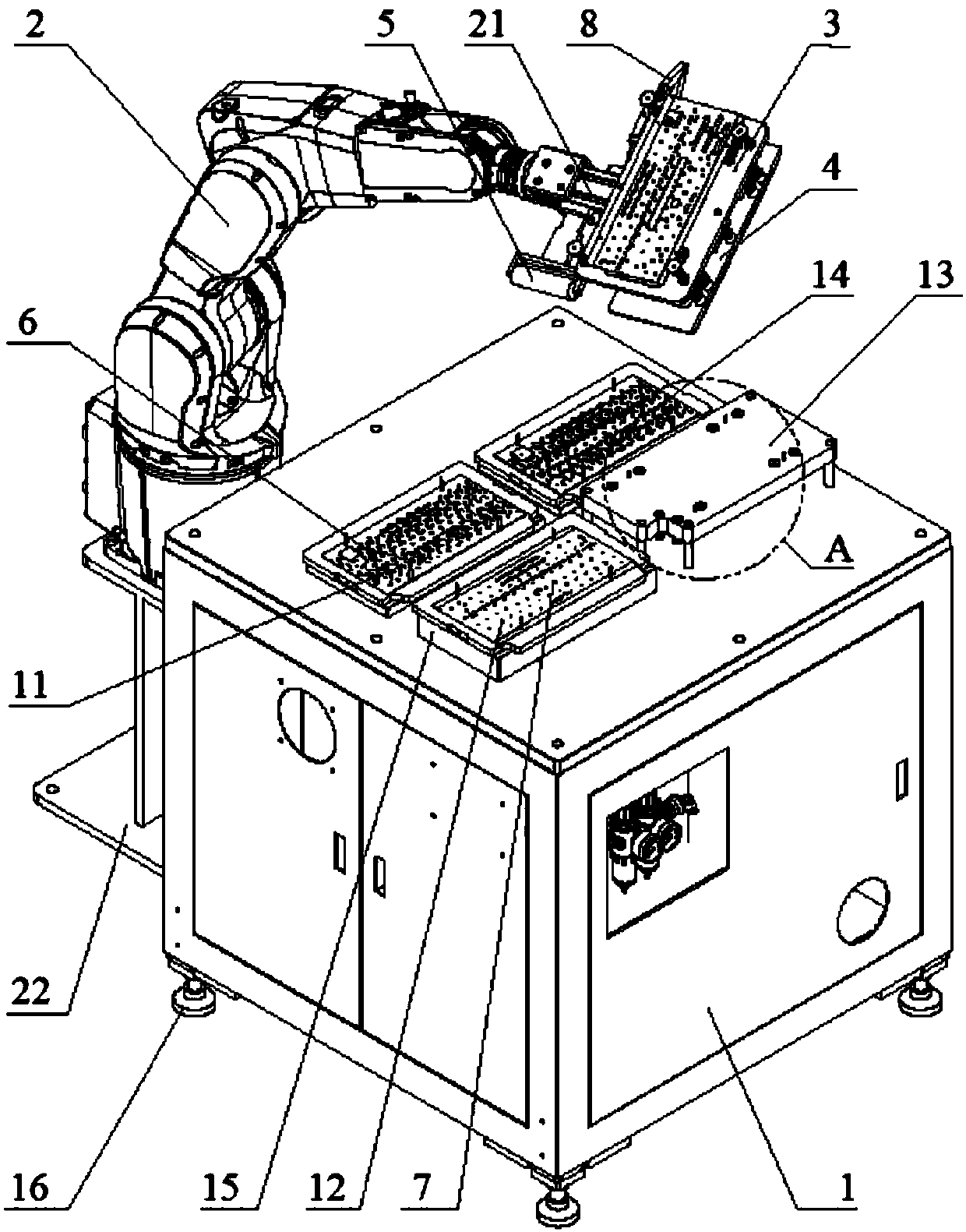 Keyboard adhesive product automatic assembly equipment and assembly process adopting same