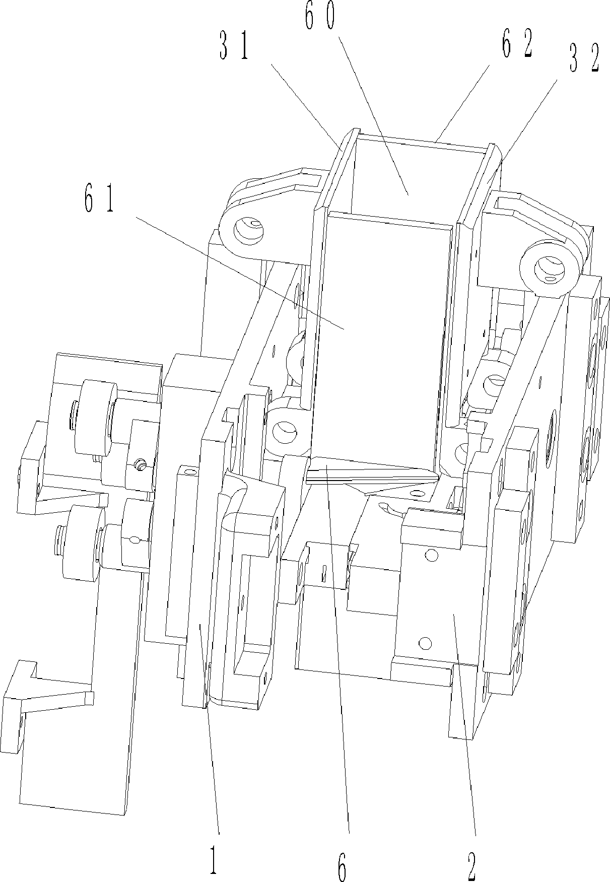 Container forming device for filling machine