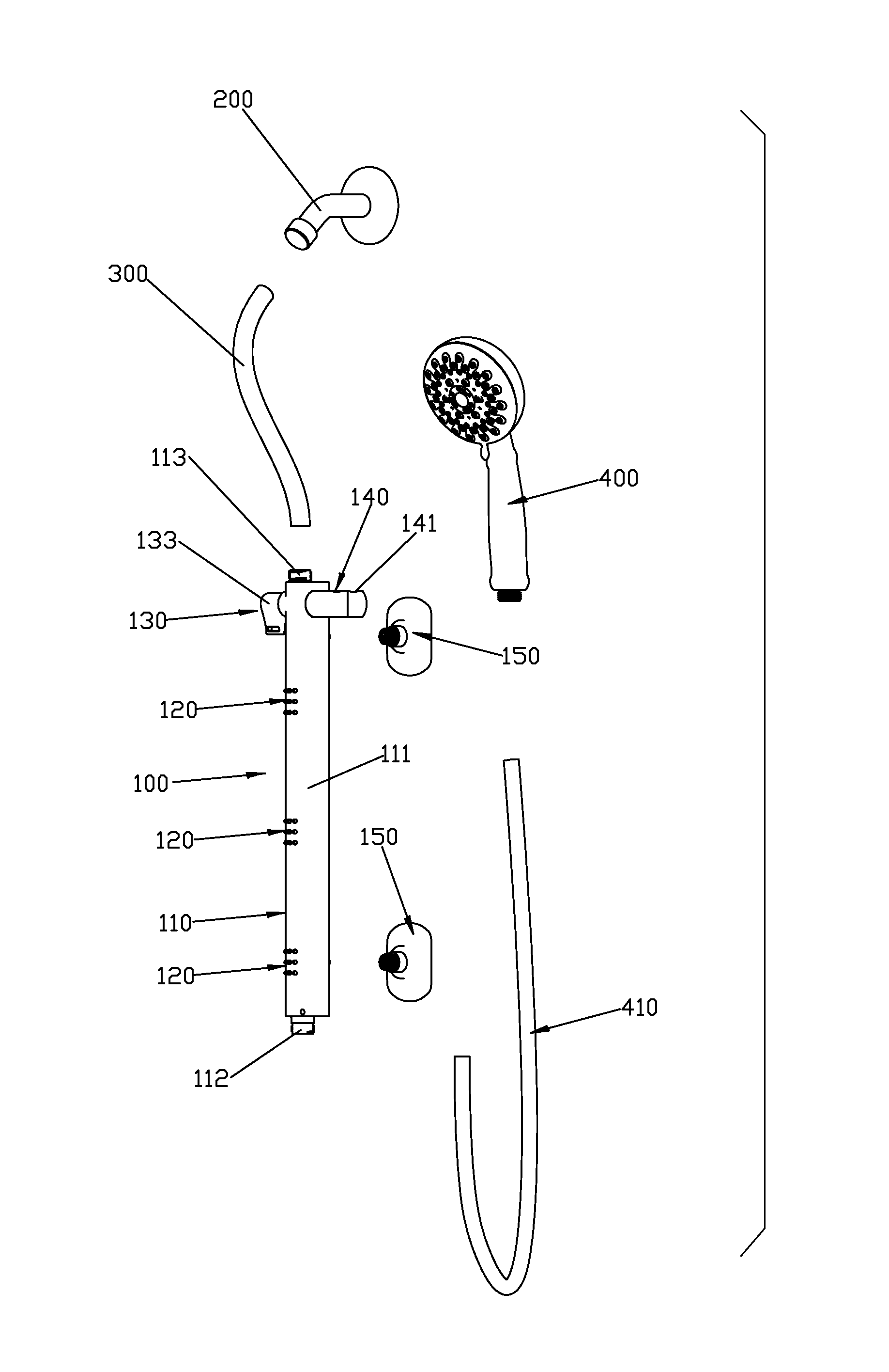 Side spraying outlet device