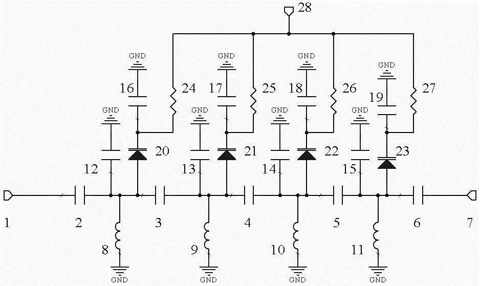 Intermediate-frequency electrically tunable band-pass filter having fixed inductance value