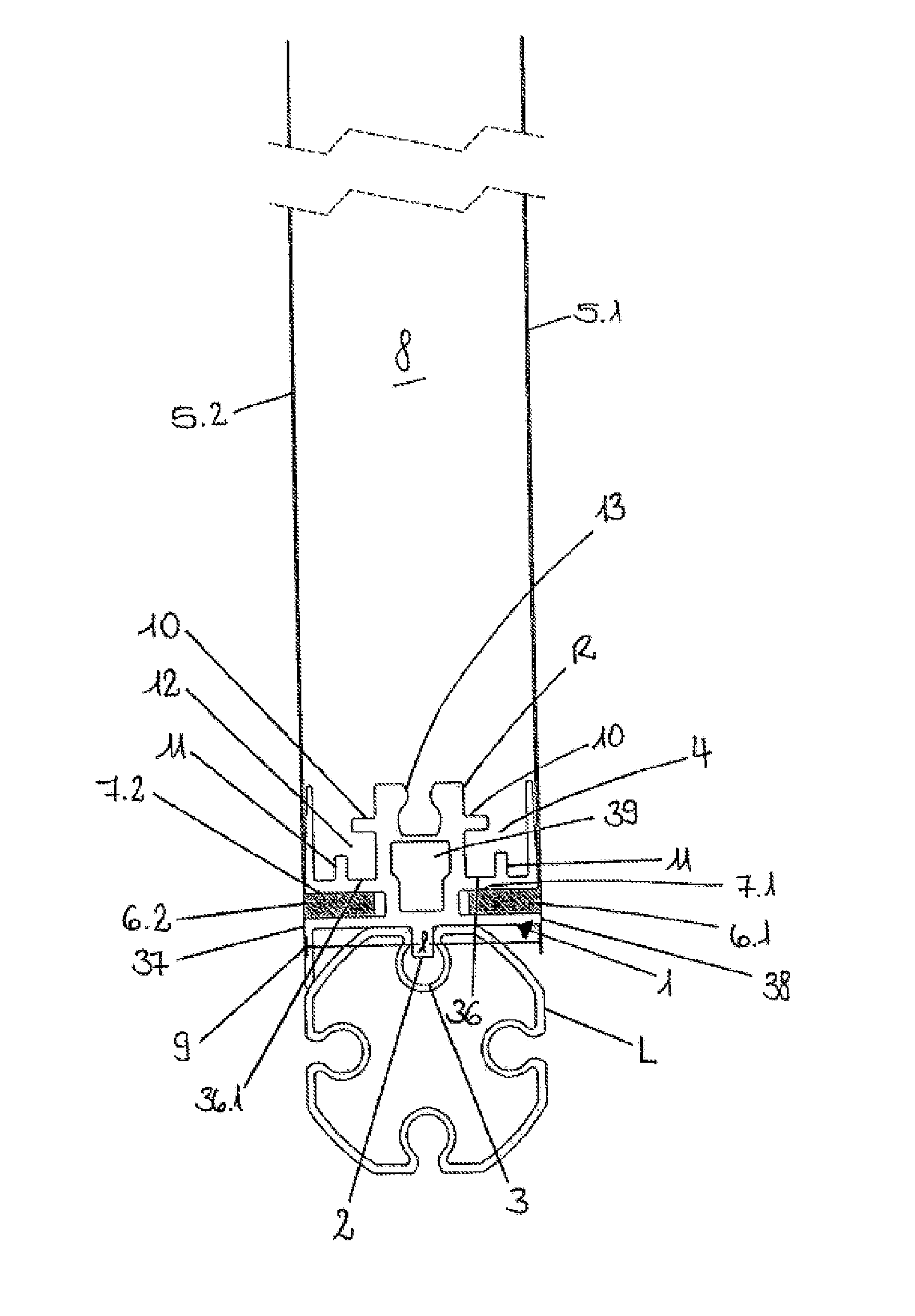 Profiled frame element