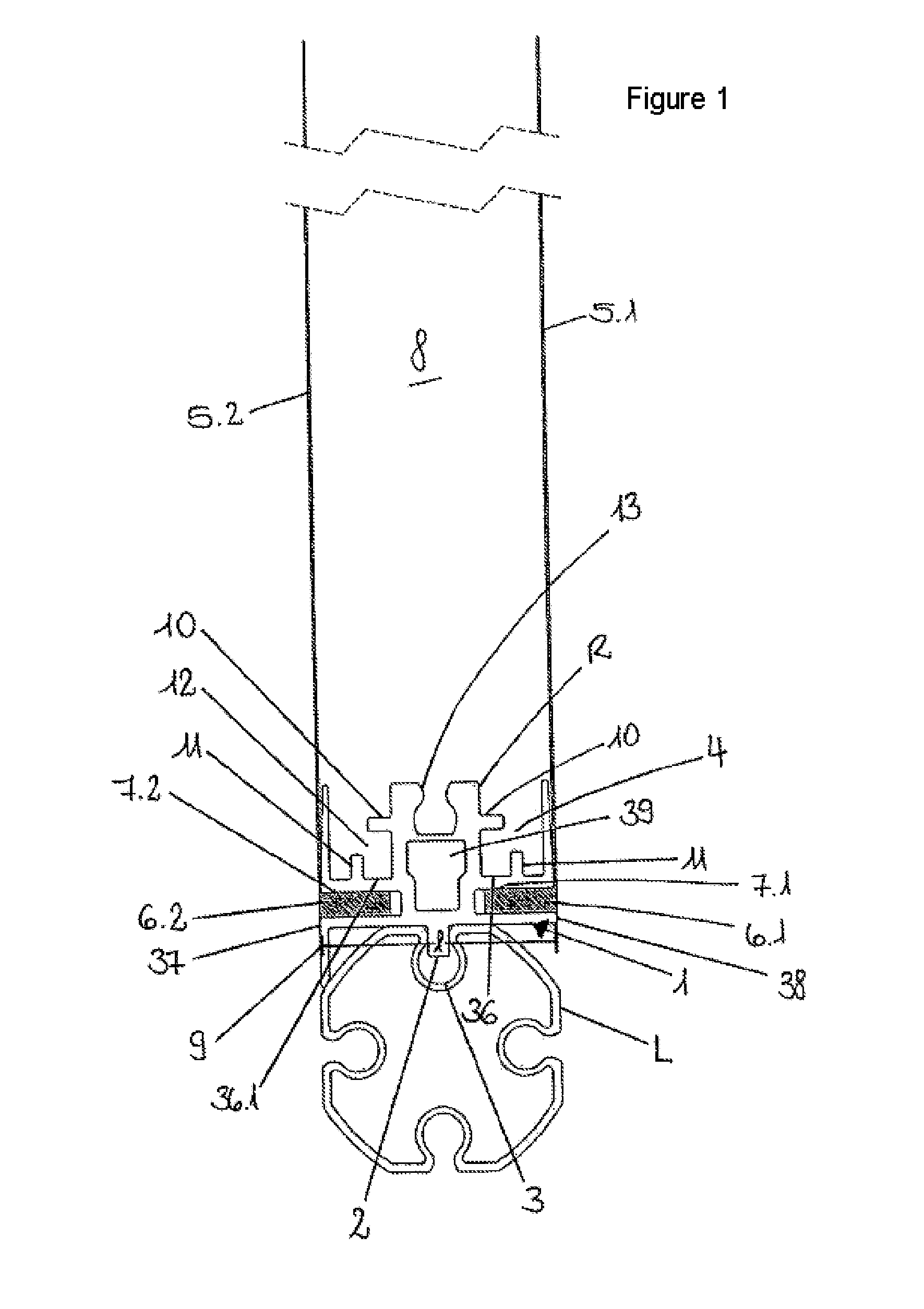 Profiled frame element