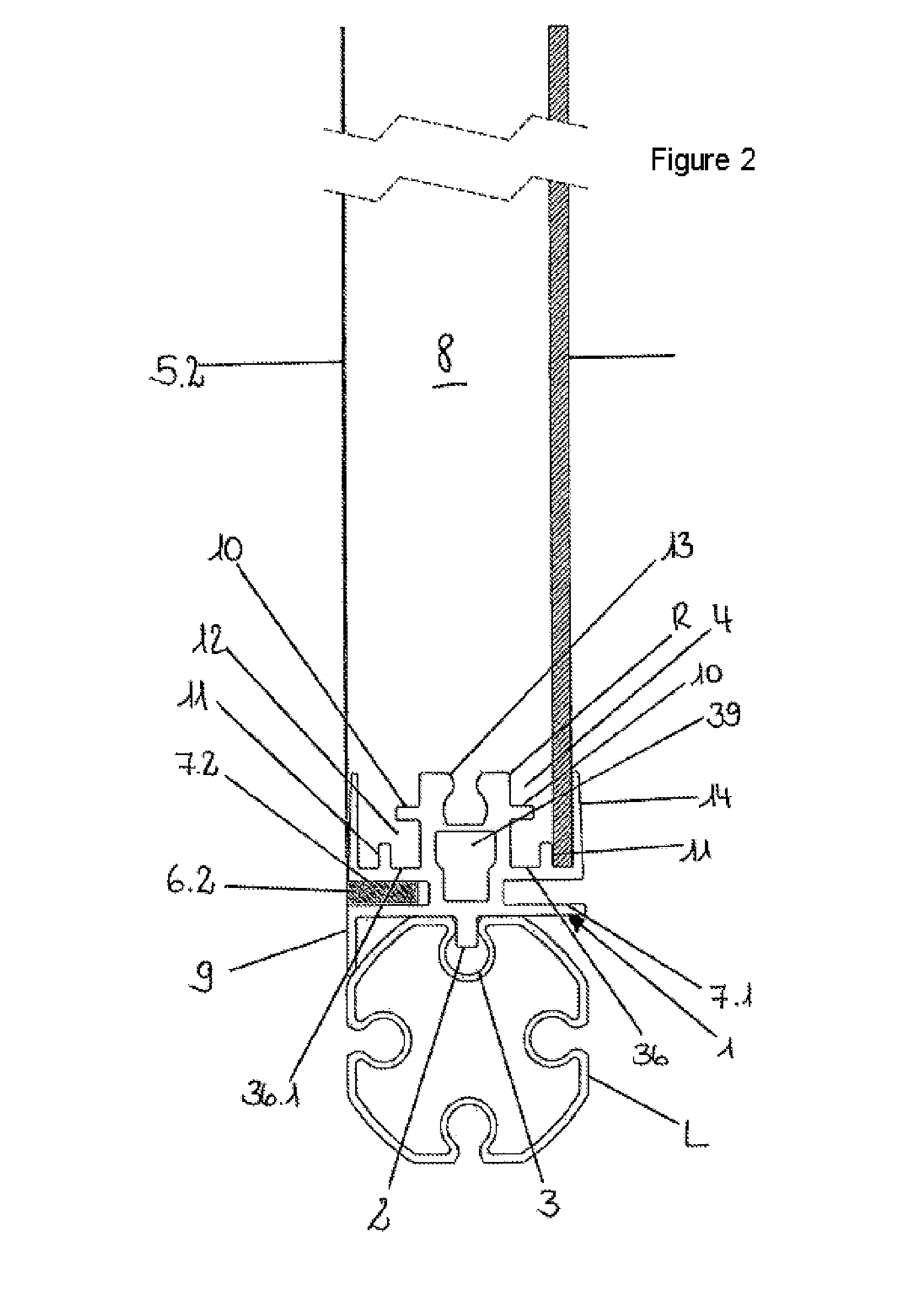 Profiled frame element